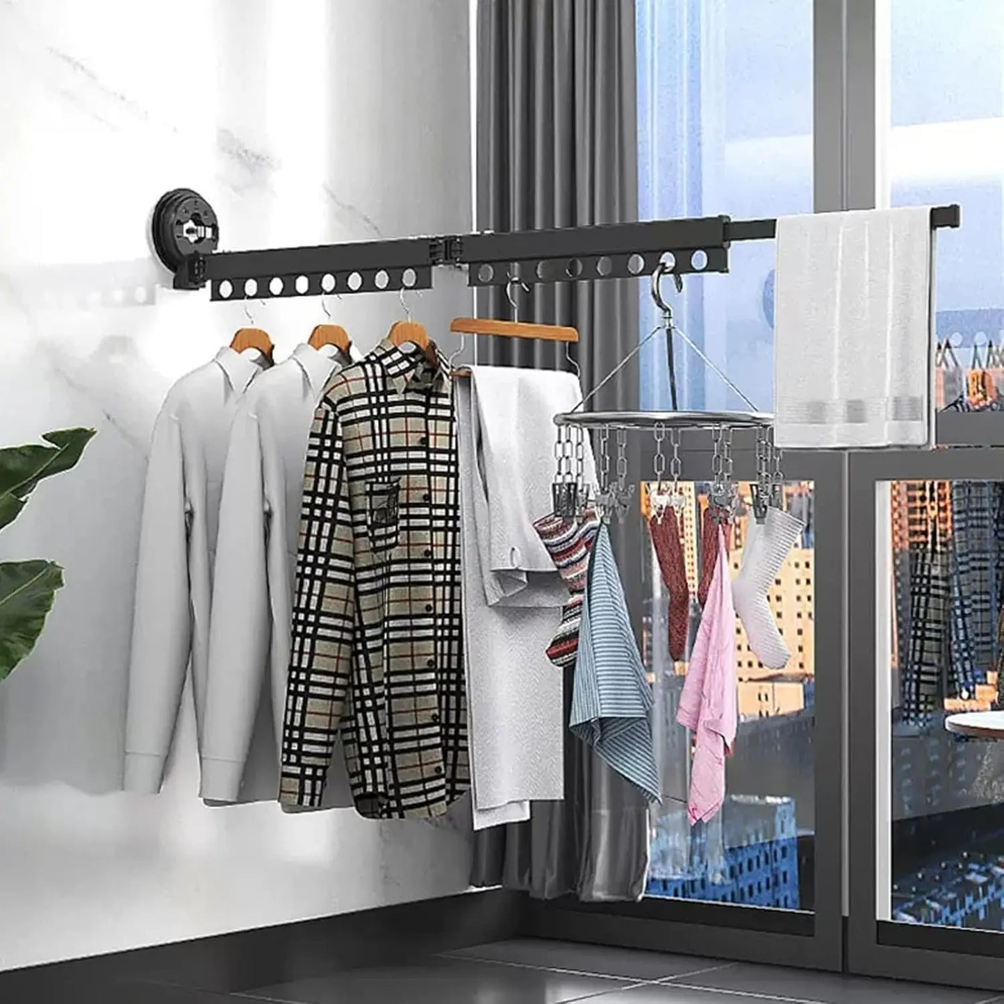 Retractable Clothes Drying Rack