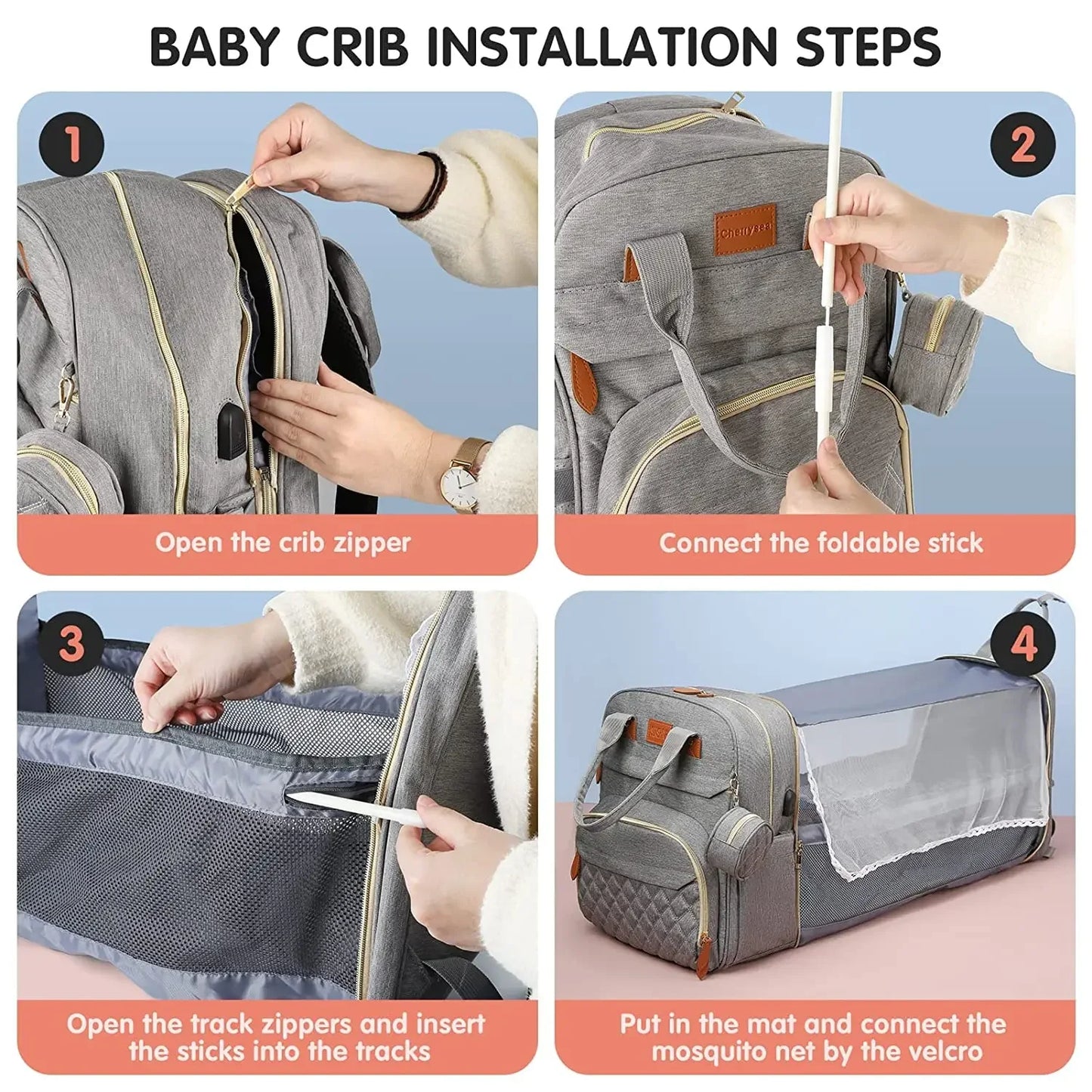 TravelEase Baby Bag 3-in-1